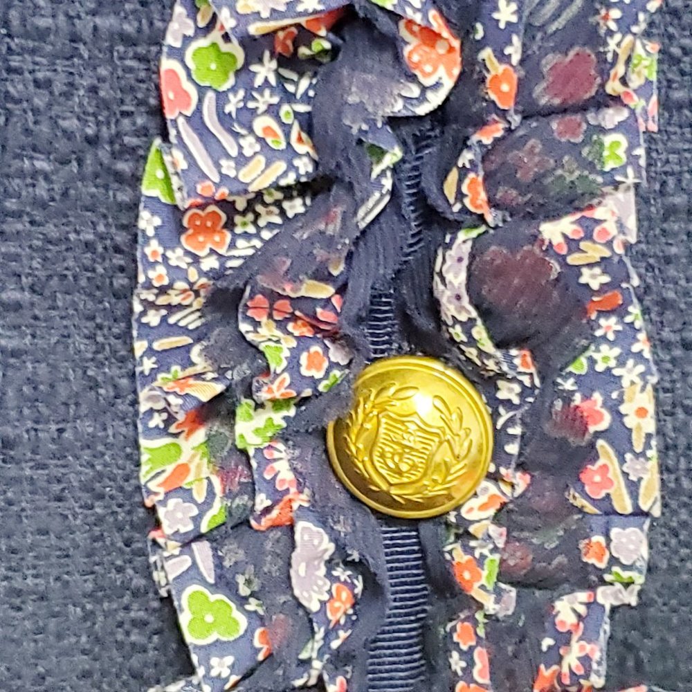 J. Crew Navy Tweed Lady Jacket Liberty Trim 8 NWT - Picture 7 of 13